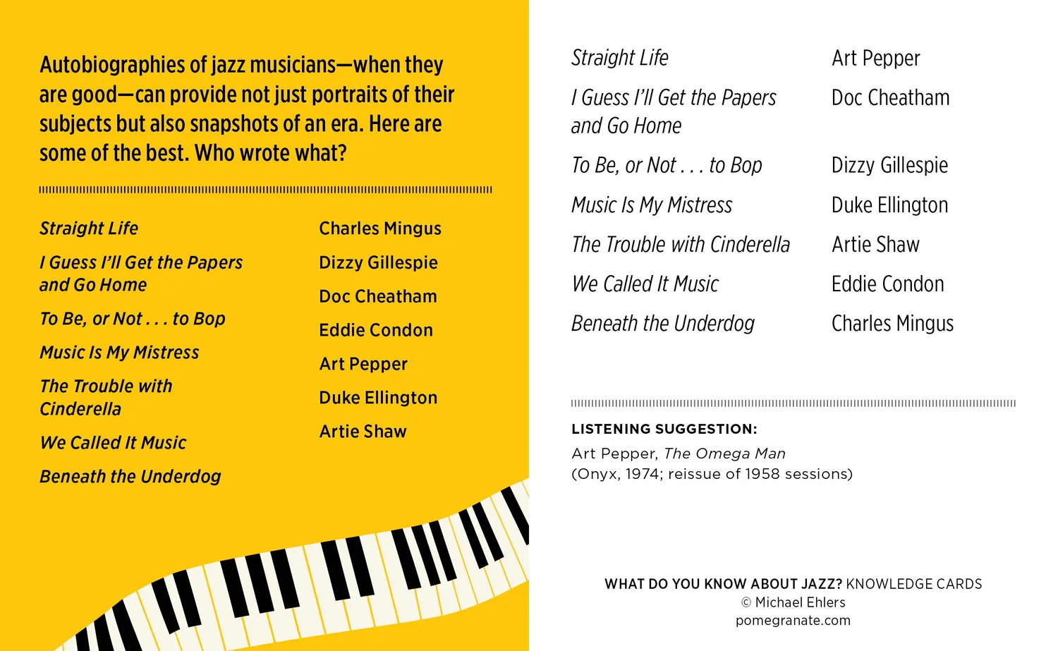 Pomegranate What Do You Know about Jazz quizkort 48