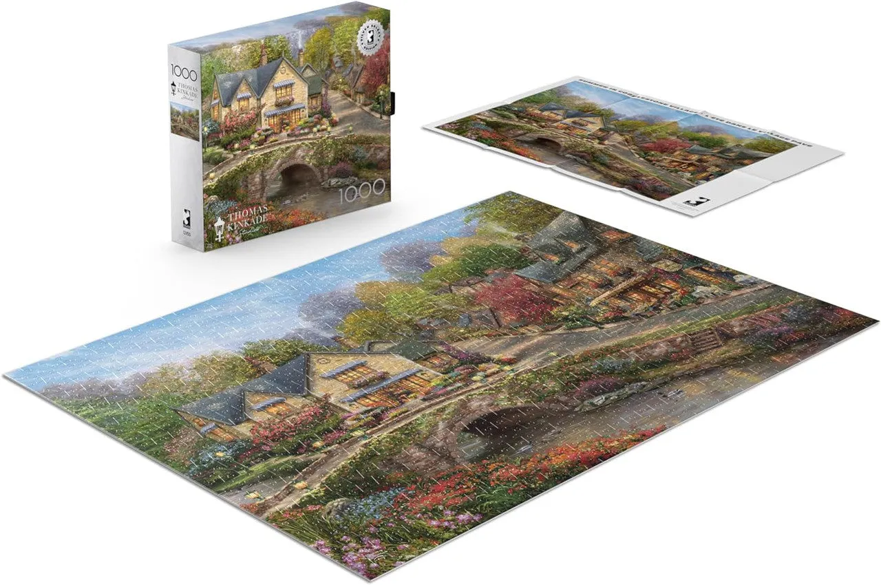 Ceaco Silver Select Summer in Cobblestone Village puslespil 1000 brikker