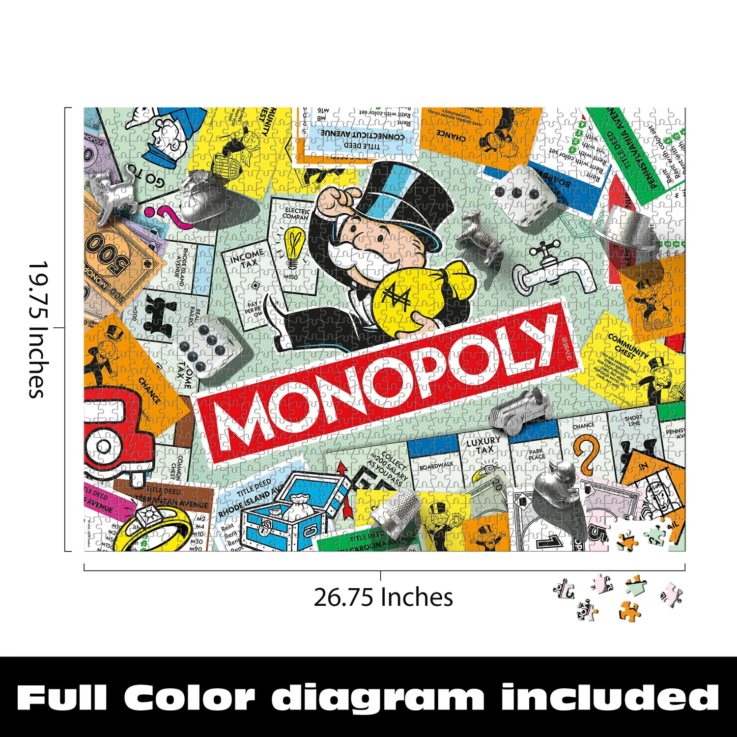 Buffalo Games Monopoly Collage puslespil 1000 brikker spil