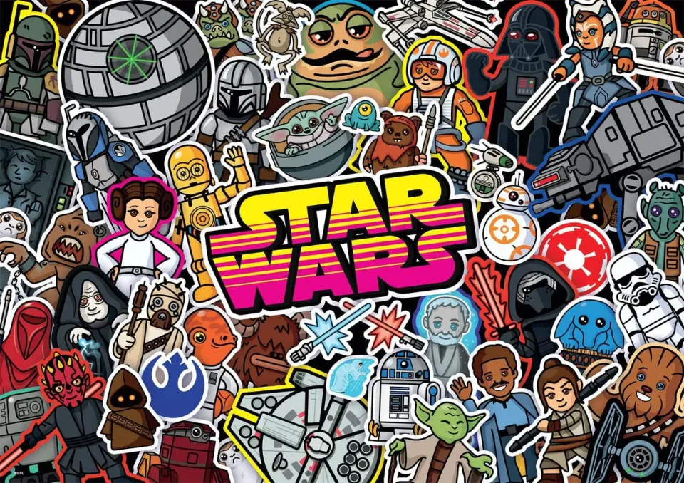 Buffalo Games Star Wars Sticker Collage puslespil 300 store brikker