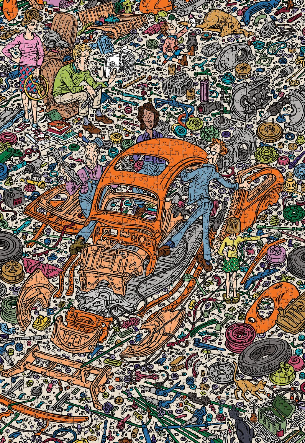 Pomegranate Peter Aschwanden The Exploded Beetle puslespil 1000 brikker