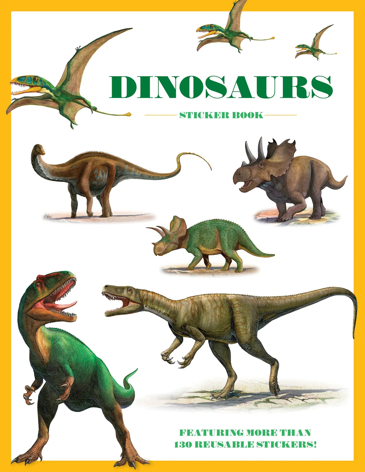 Pomegranate Dinosaurs klistermærkebog Krasovskiy