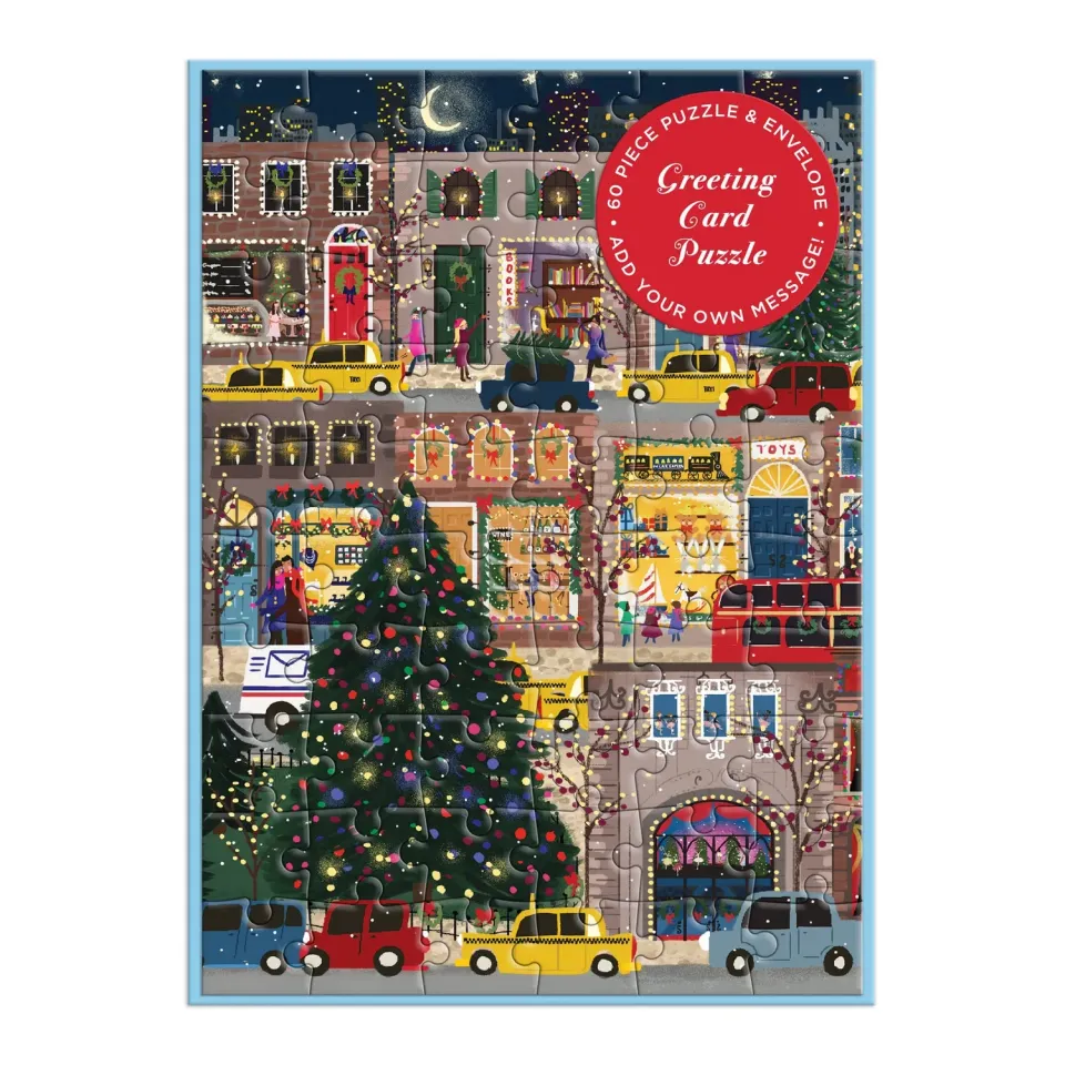 Good Puzzle Co. Winter Lights puslespil julekort 60 brikker