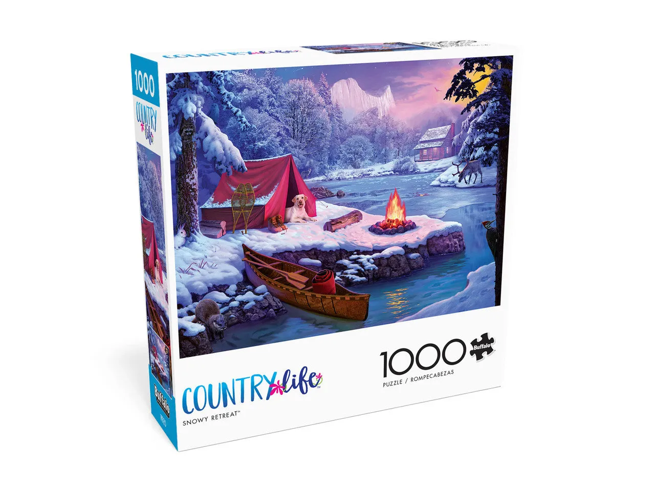 Buffalo Games Country Life Snowy Retreat puslespil 1000 brikker vinter