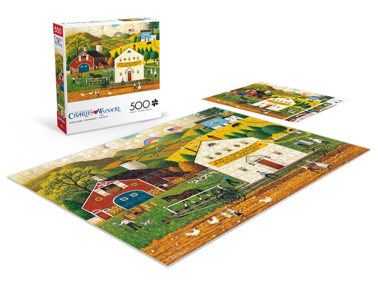 Buffalo Games Americana House Movers puslespil 500 brikker bondegård