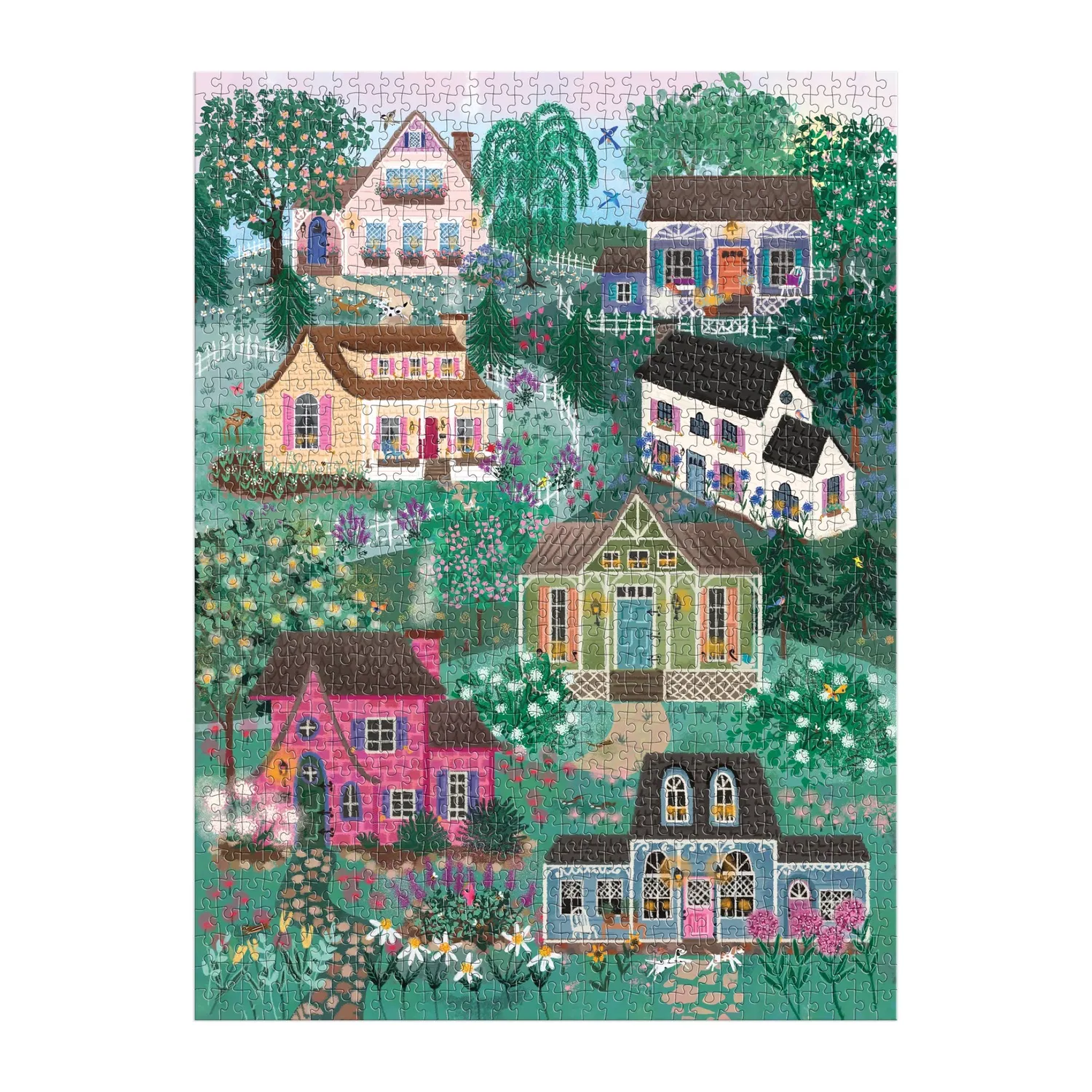 Galison Joy Laforme Cottage Hills puslespil 1000 brikker sommerhuse