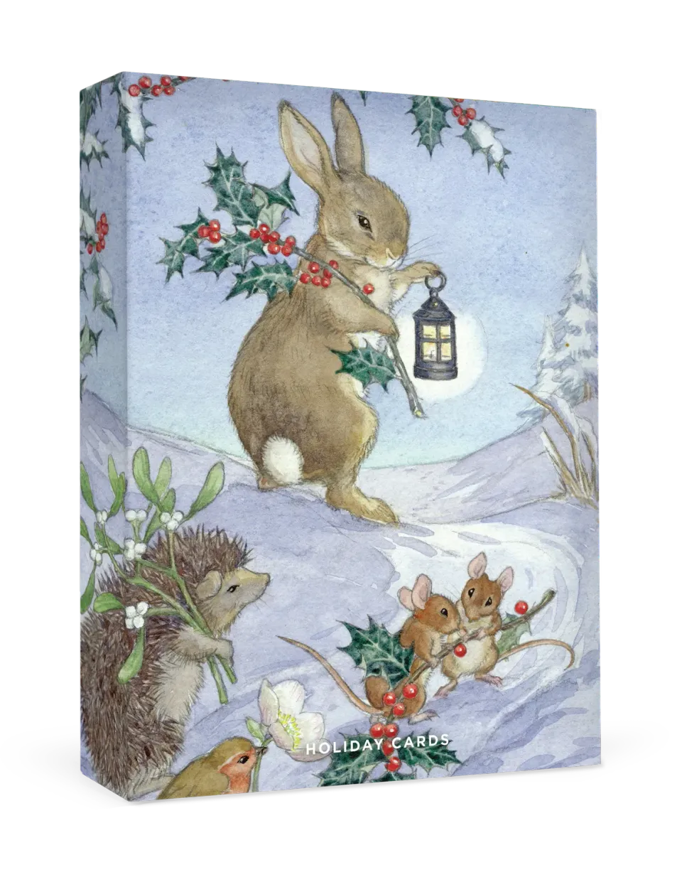 Pomegranate Molly Brett Christmas Animals julekort 8-pak