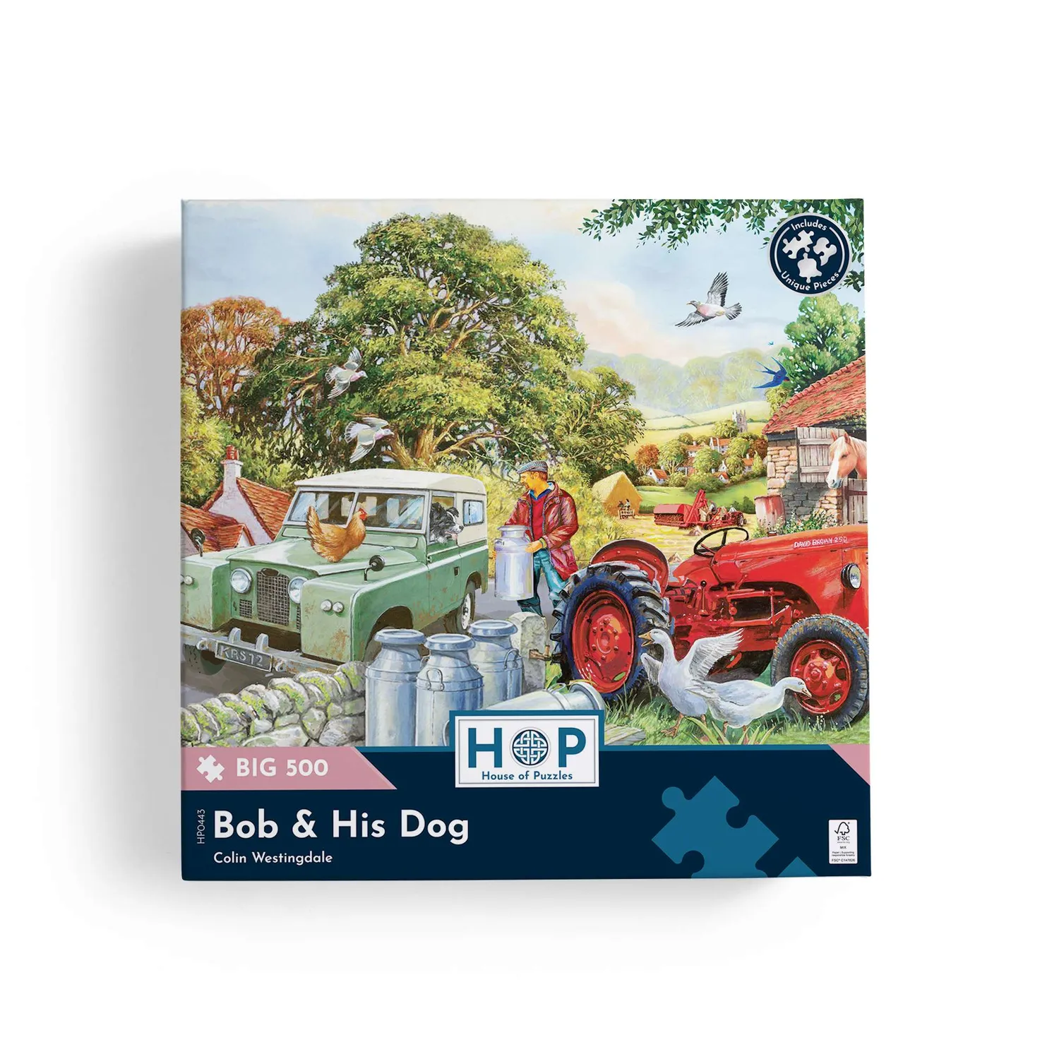 House of Puzzles BIG Bob & His Dog puslespil 500 brikker gård