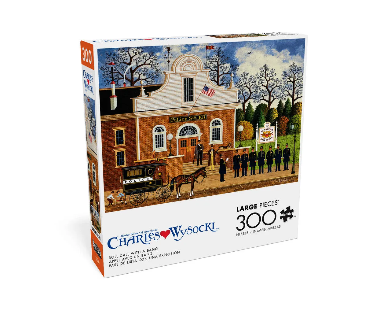 Buffalo Games Wysocki Roll Call with a Bang puslespil 300 store brikker