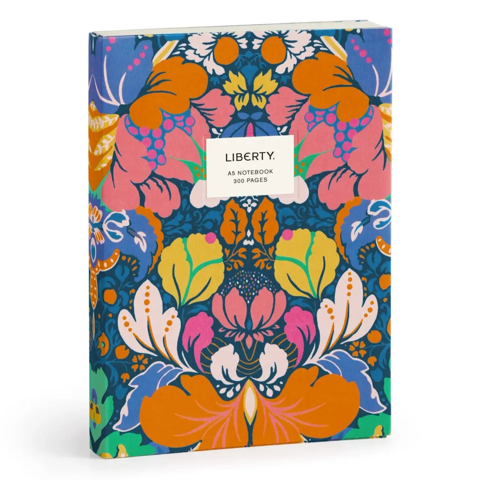Galison Liberty Glastonbury notesbog A5 linjeret blomst
