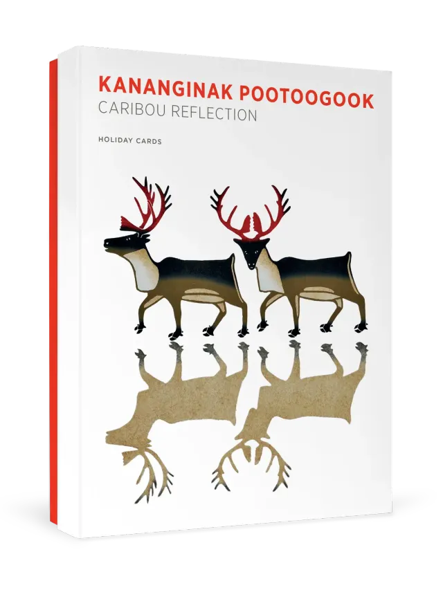 Pomegranate Pootoogook Caribou Reflection julekort inuit