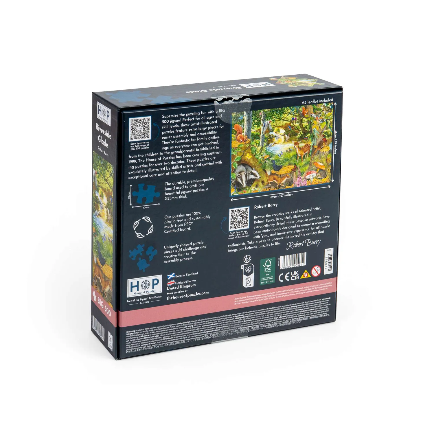 House of Puzzles Riverside Glade puslespil BIG 500 brikker dyr