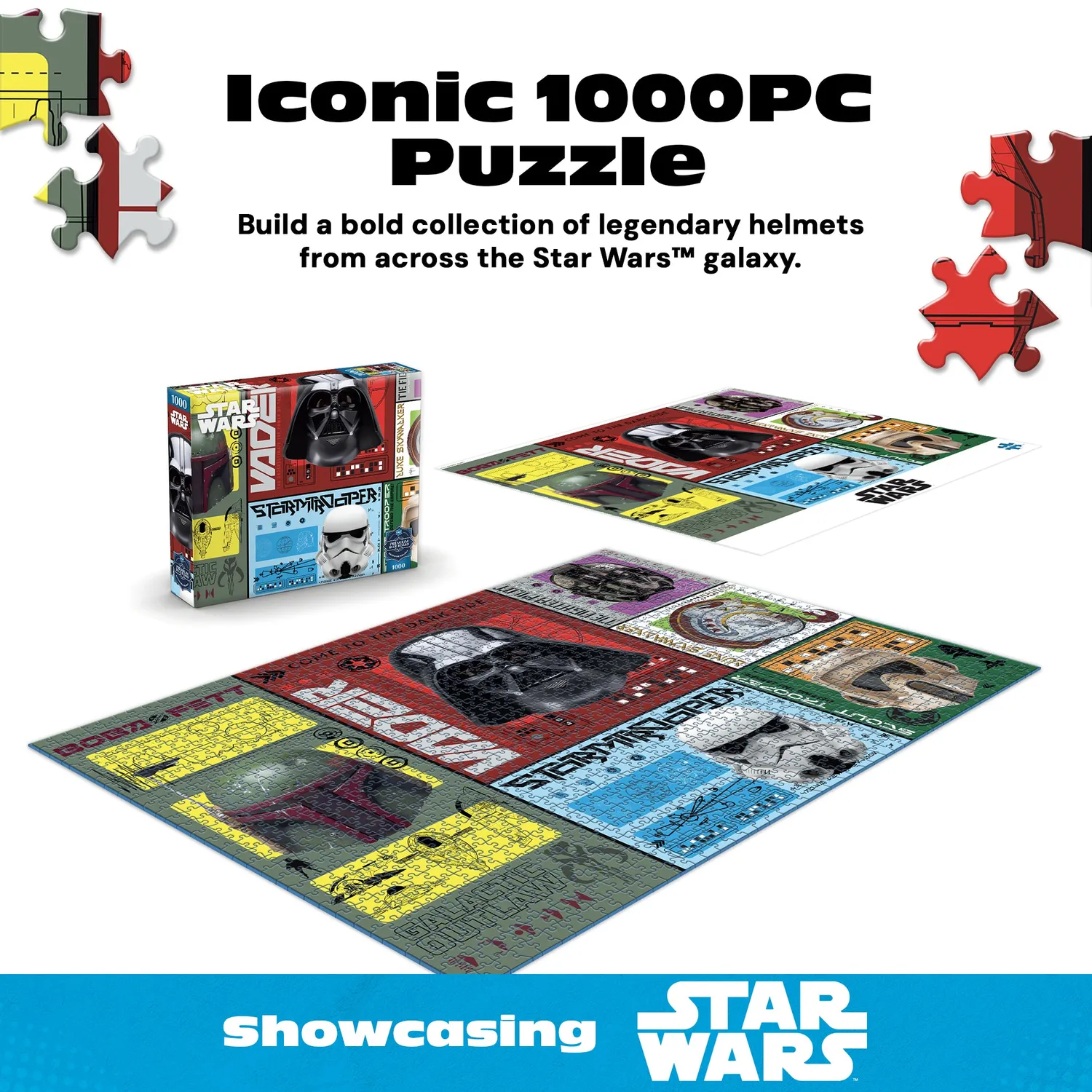 Buffalo Games Star Wars Helmets puslespil 1000 brikker Sapphire