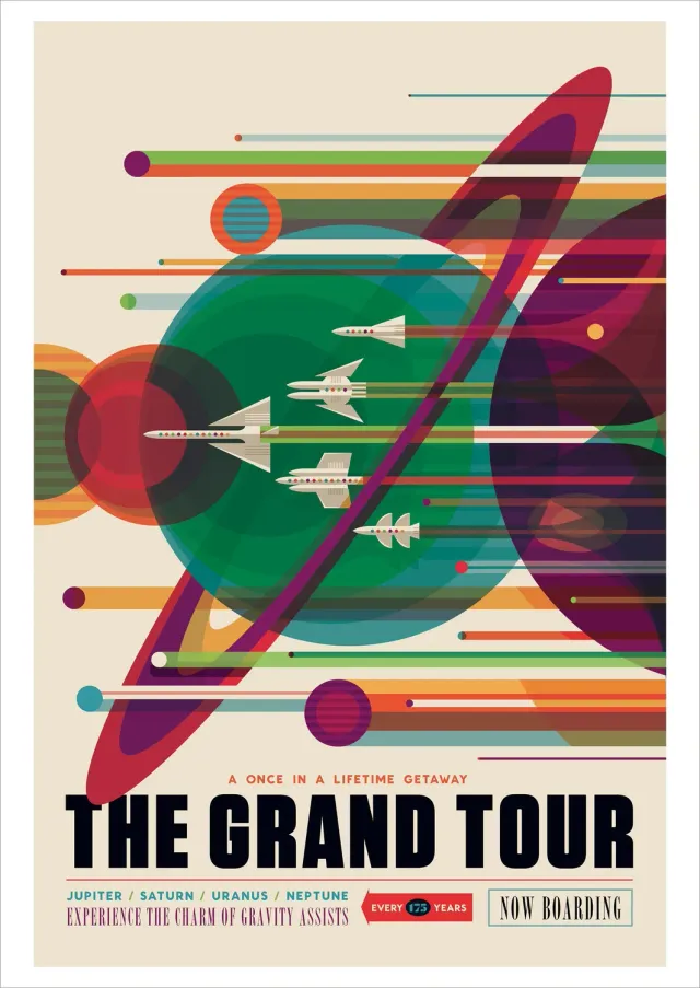 Pomegranate Visions of the Future The Grand Tour postkort enkelt rum