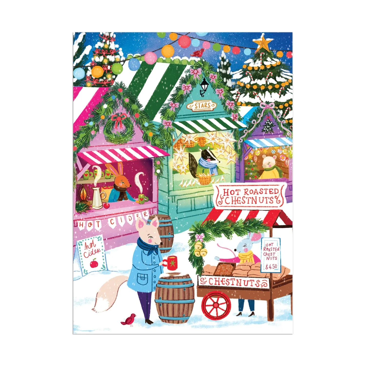 Galison Joanna Clay Holiday Market puslespil ornament 130 brikker