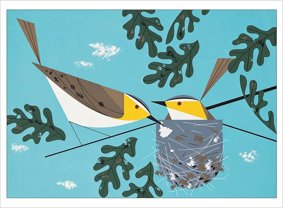 Pomegranate Birds by Charley Harper postkortbog 30 stk fugle