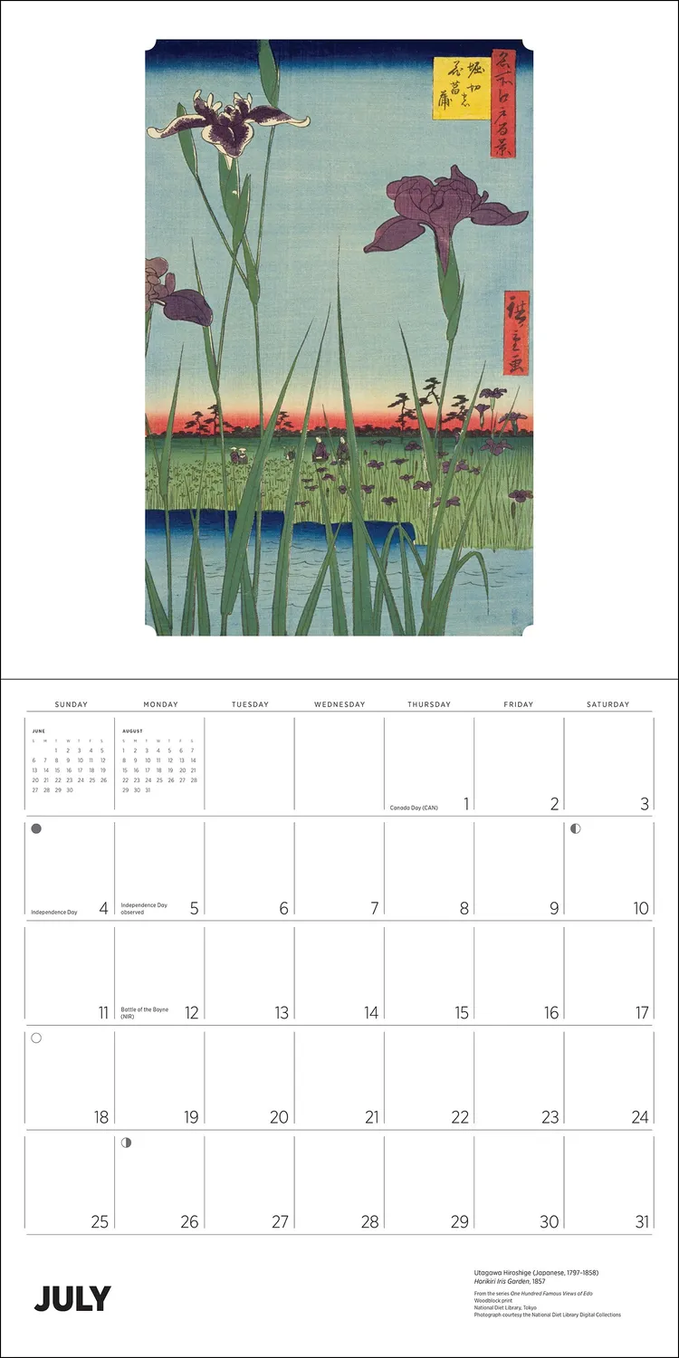 Pomegranate Hiroshige 2027 vægkalender japanske landskaber
