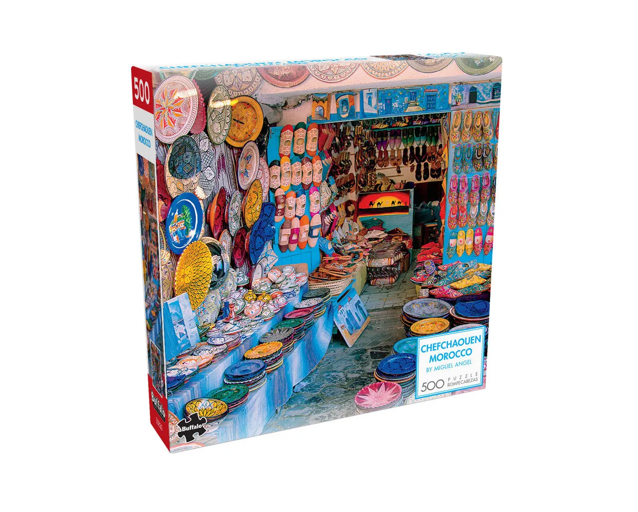 Buffalo Games Miguel Angel Chefchaouen Morocco puslespil 500 brikker farverig