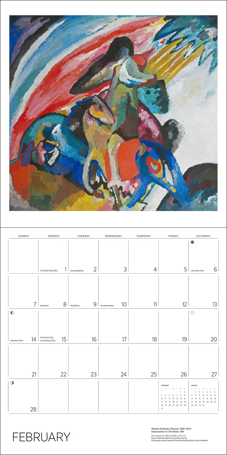Pomegranate Kandinsky 2027 vægkalender abstrakt