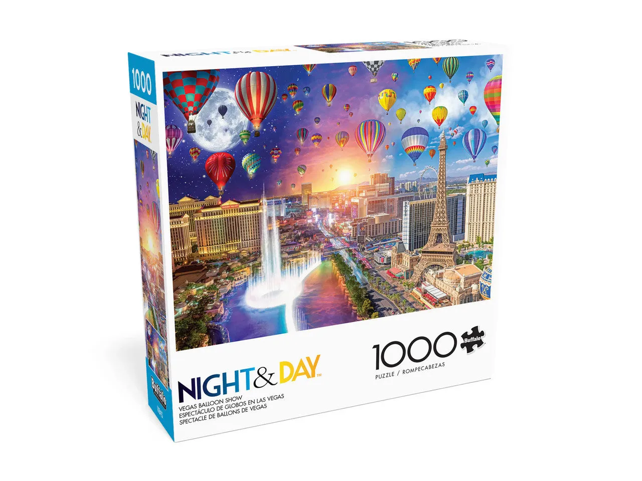 Buffalo Games Night & Day Vegas Balloon Show puslespil 1000 brikker nat