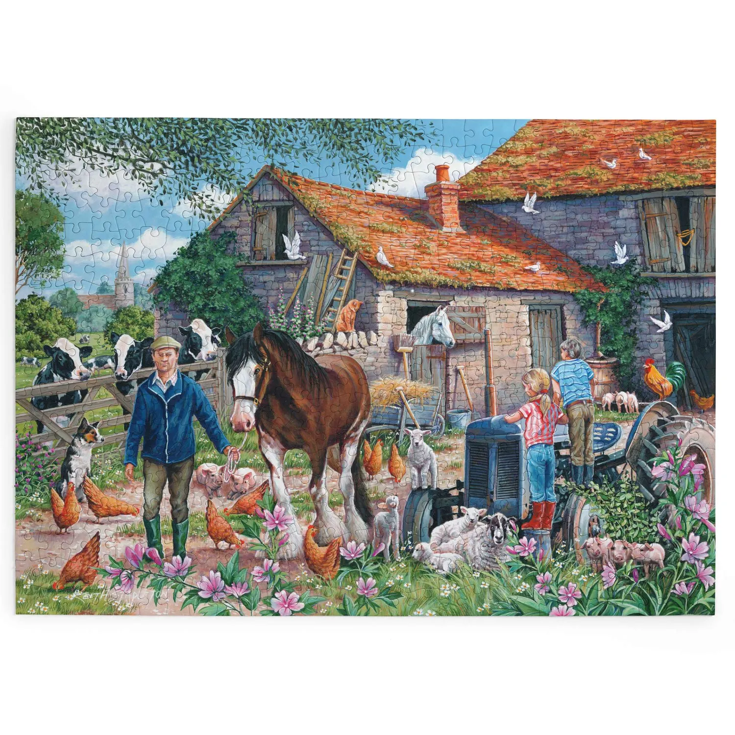 House of Puzzle BIG MacDonalds Farm puslespil 500 gård