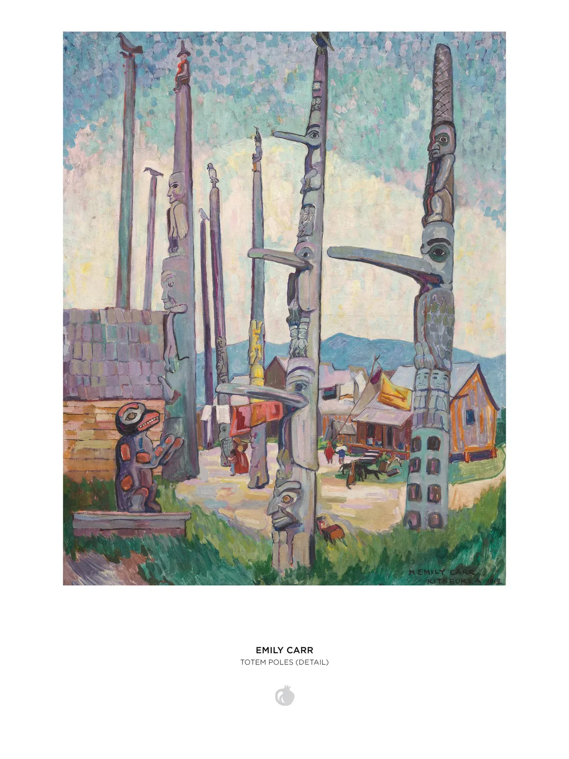 Pomegranate Emily Carr Totem Poles puslespil 1000 brikker kunst