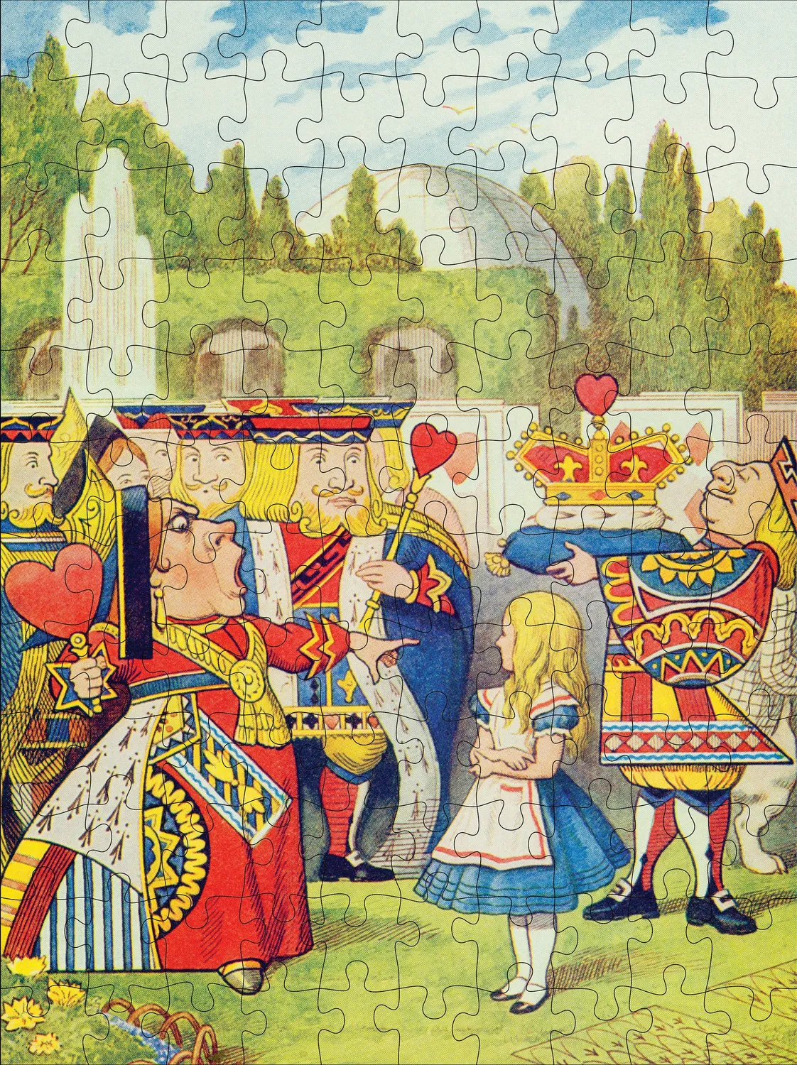 Pomegranate Alice in Wonderland puslespil 120 brikker dobbeltsidet