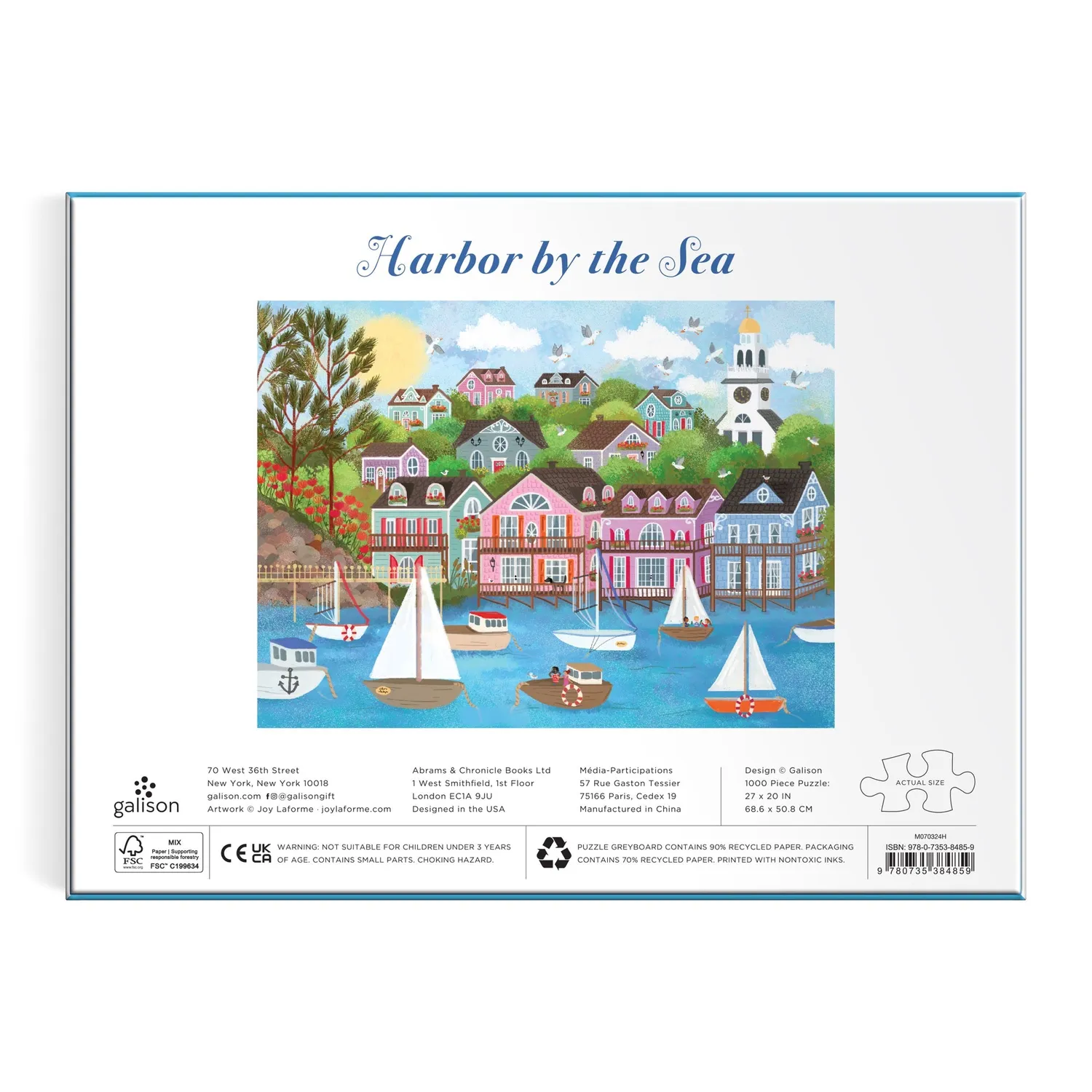 Good Puzzle Co. Joy Laforme Harbor by the Sea 1000 brikker puslespil kyst