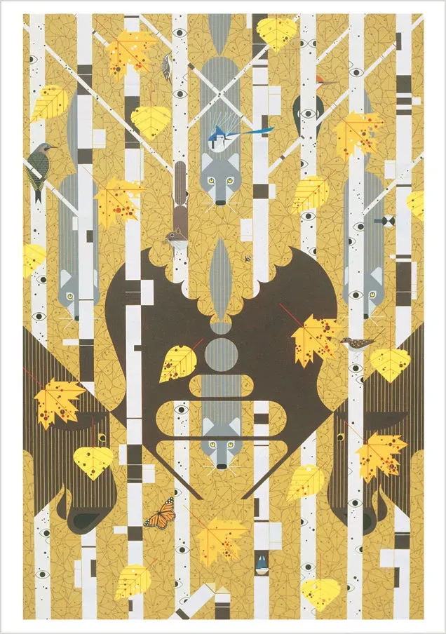 Pomegranate Charley Harper Isle Royale kort enkelt blankt