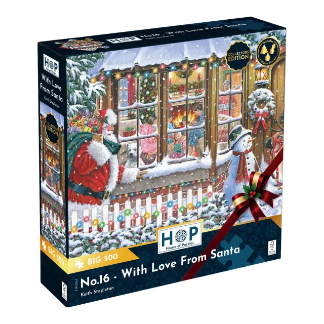 House of Puzzle BIG No.16 With Love From Santa puslespil 500 jul