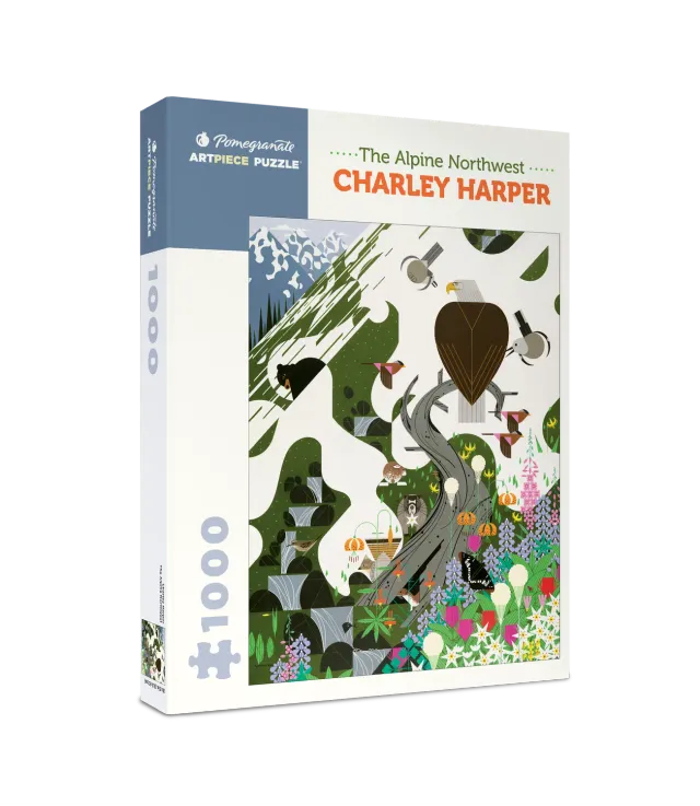 Charley Harper Alpine Northwest puslespil 1000 brikker dyr