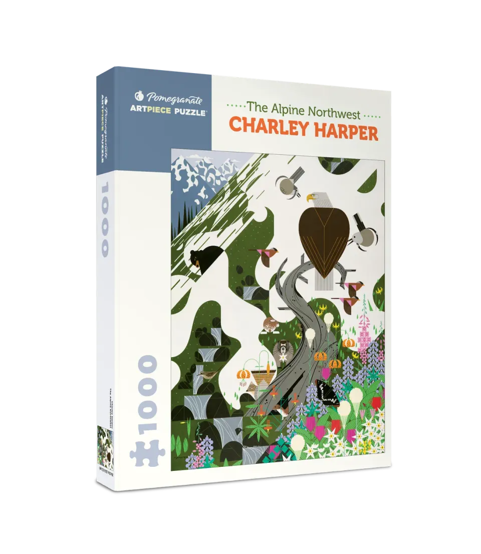 Charley Harper Alpine Northwest puslespil 1000 brikker dyr