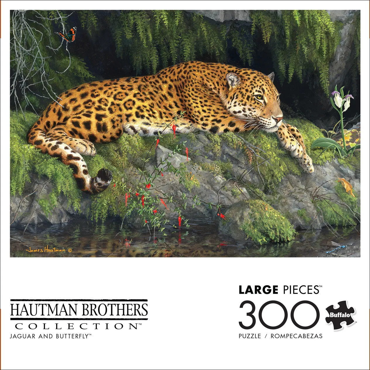 Buffalo Games Hautman Jaguar and Butterfly puslespil 300 brikker