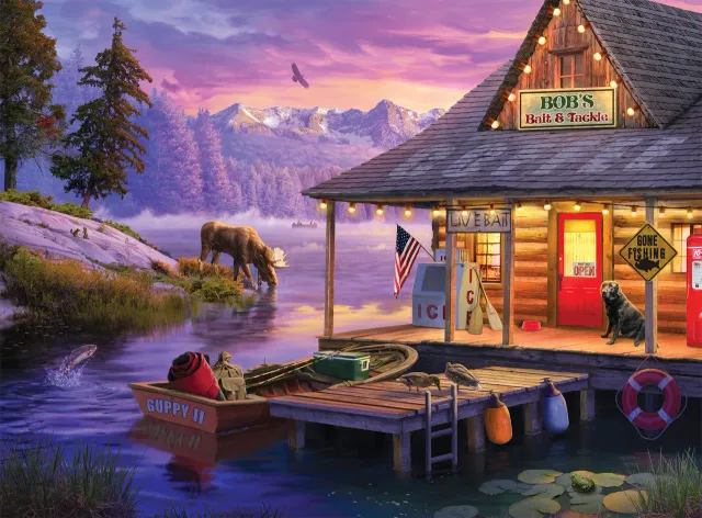 Buffalo Games Escapes Bobs Bait puslespil 1000 brikker vinter