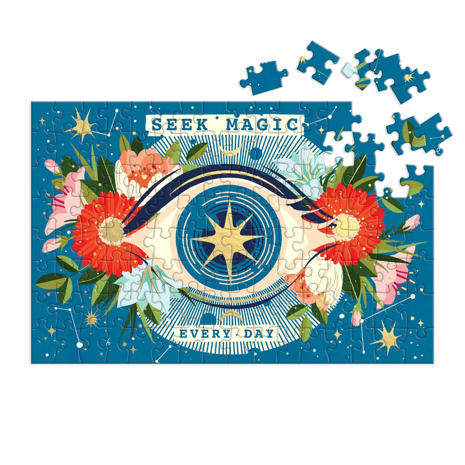 Galison Seek Magic Every Day puslespil 128 brikker folie