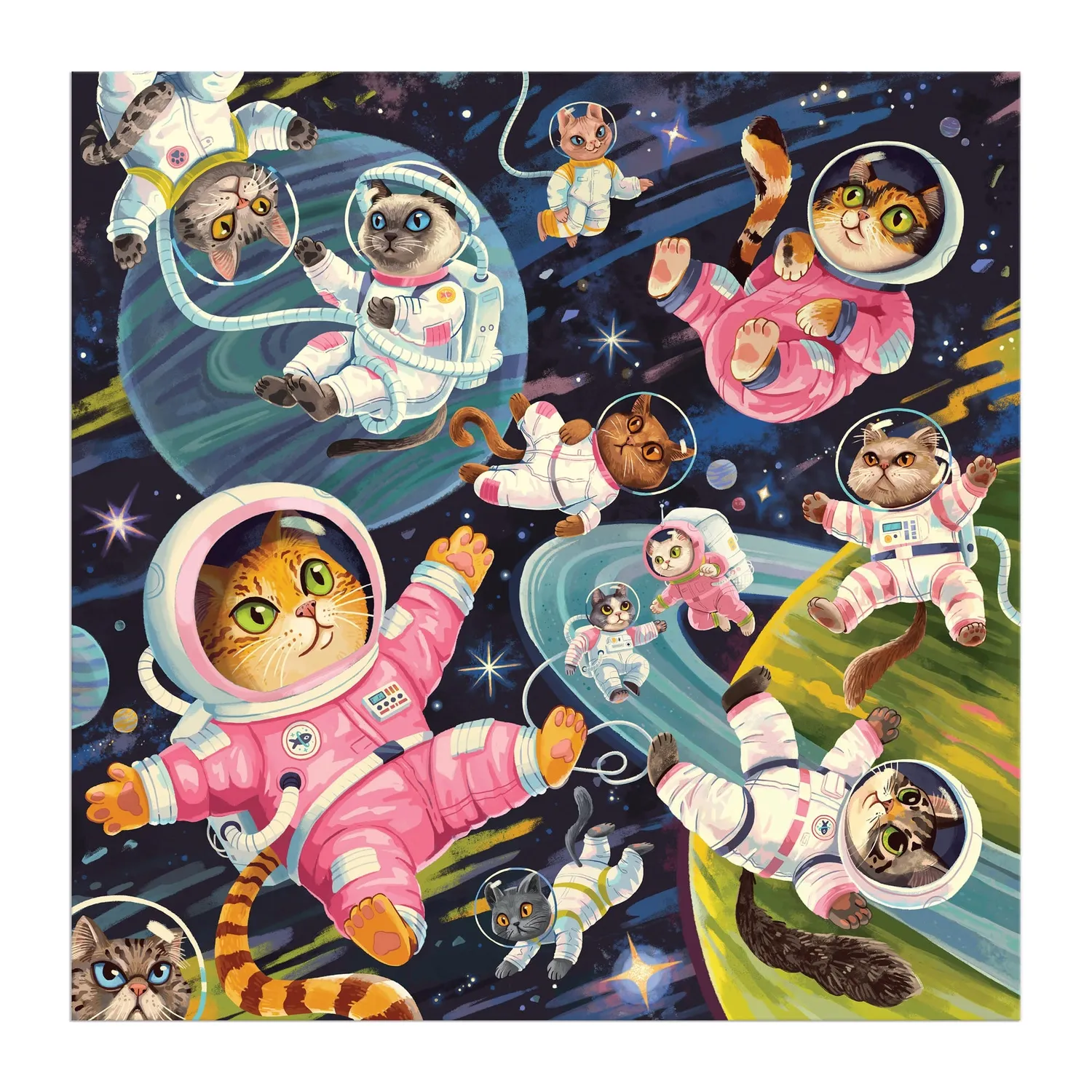 Good Puzzle Co. A Space Meowdyssey puslespil 500 brikker katte