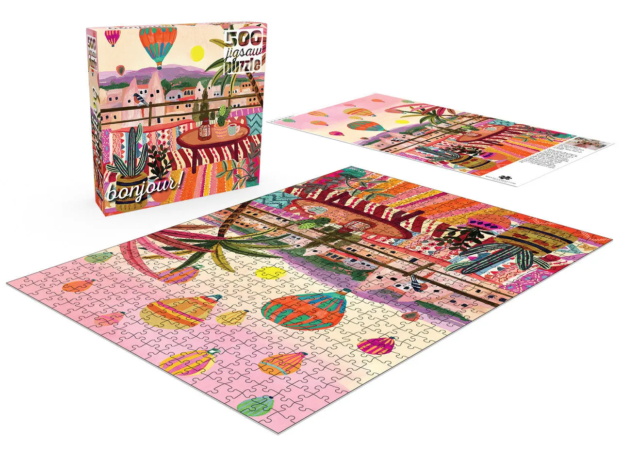 Buffalo Games Bonjour Cappadocia Turkey puslespil 500 brikker solnedgang