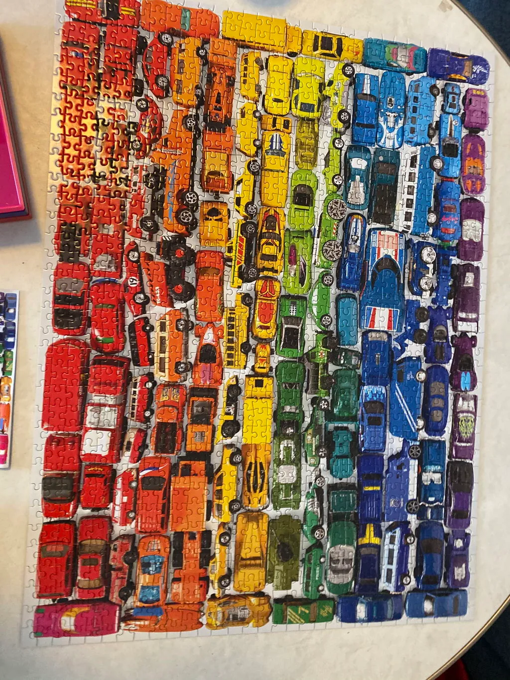 Galison Rainbow Toy Cars puslespil 1000 brikker legetøjsbiler
