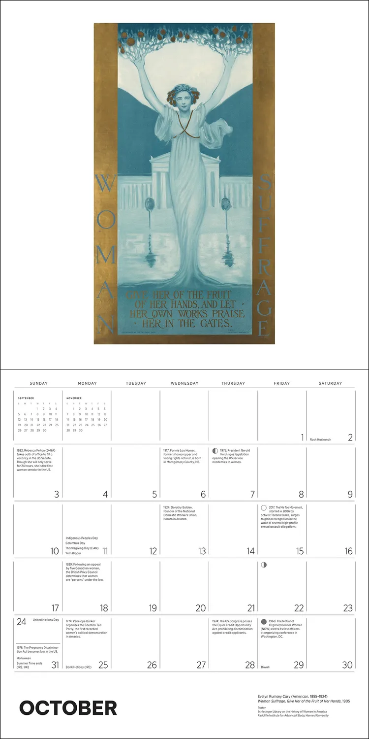 Pomegranate The Fight for Womens Rights 2027 vægkalender historie