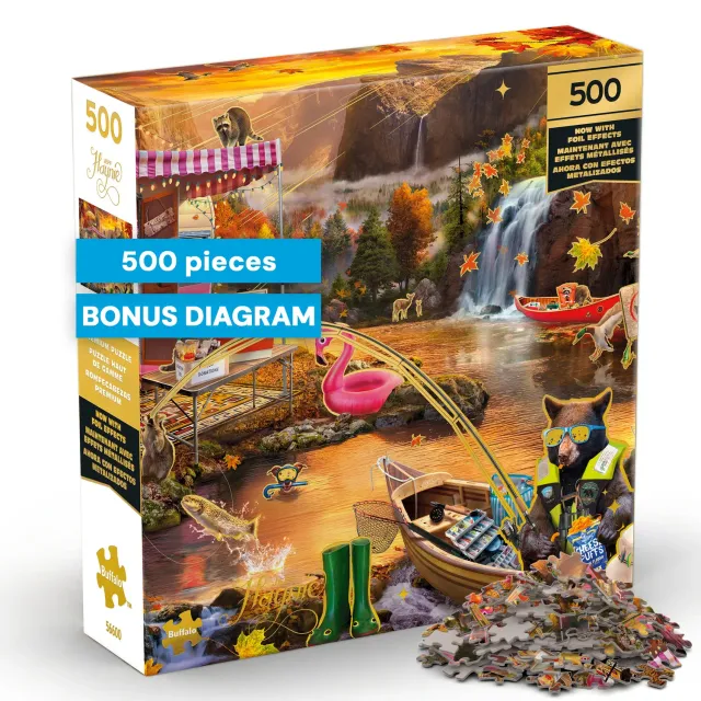 Buffalo Games Gold Animal Campers puslespil 500 brikker