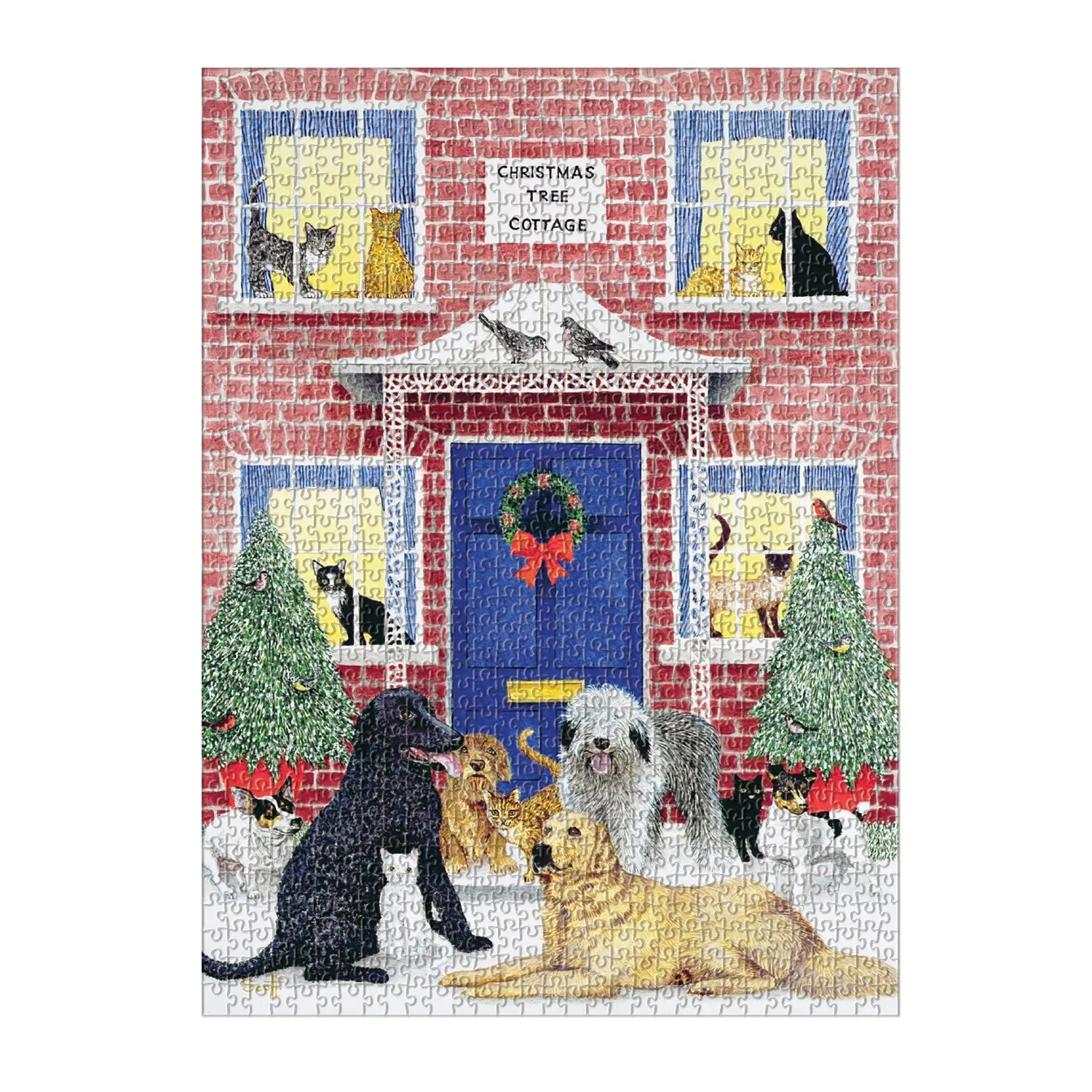 Galison Christmas Cottage 1000 brikker puslespil jul