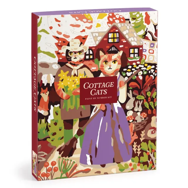 Good Puzzle Co. Cottage Cats mal efter tal sæt 23x30 cm