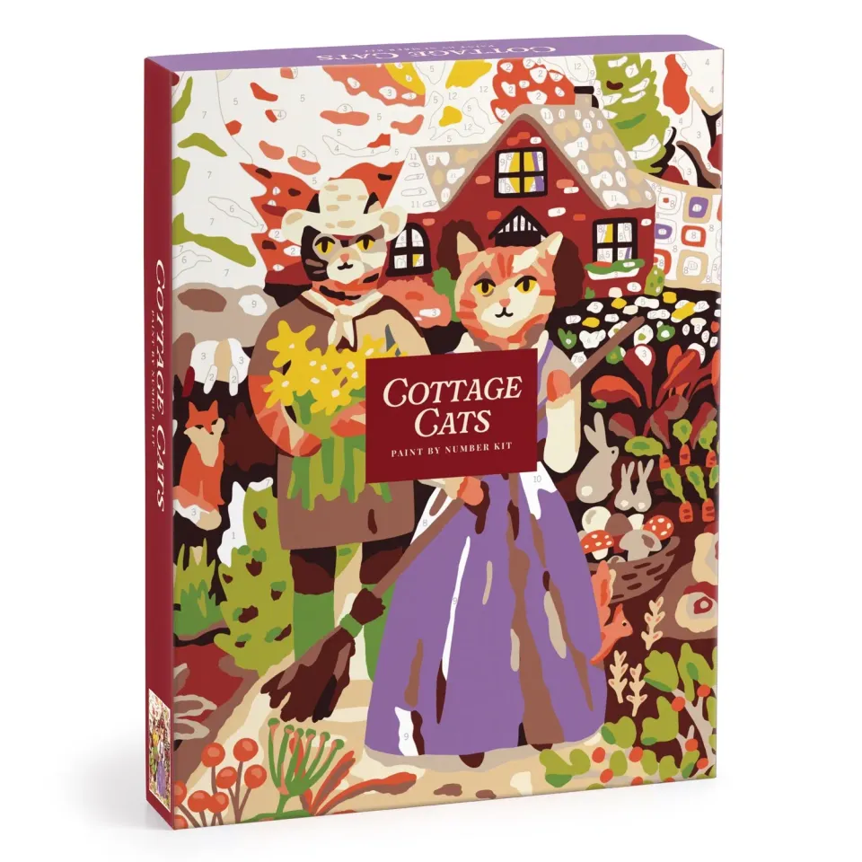 Good Puzzle Co. Cottage Cats mal efter tal sæt 23x30 cm