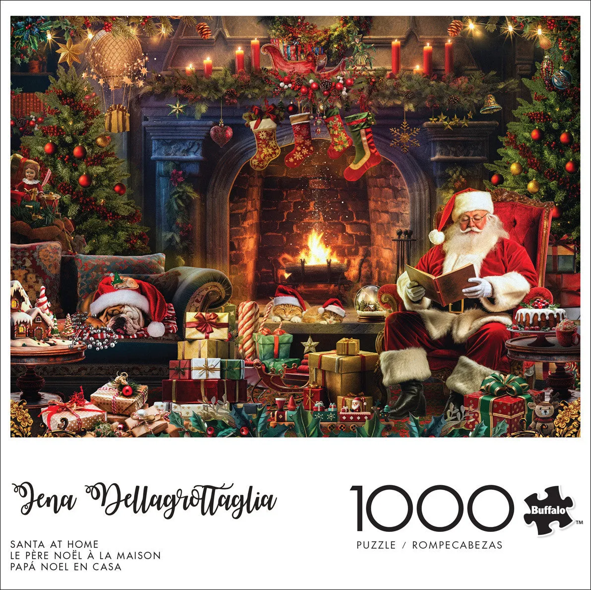 Buffalo Games Santa at Home puslespil 1000 brikker jul