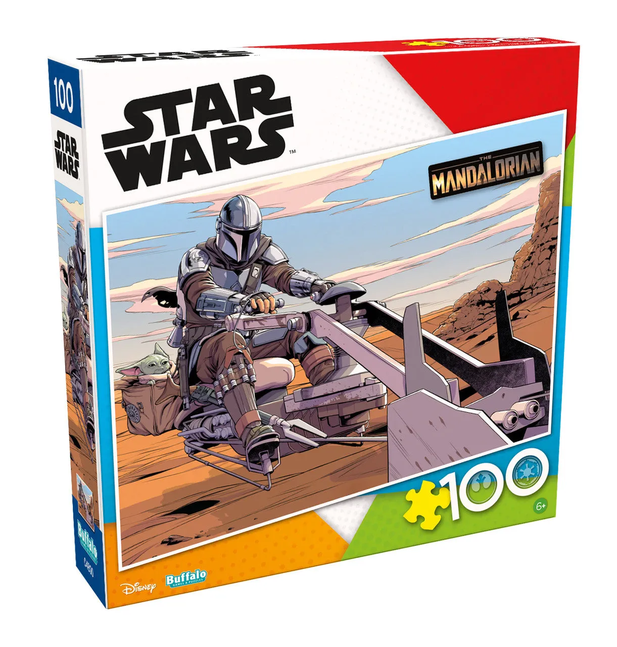Buffalo Games Mandalorian Speed Biker Strike puslespil 100 brikker børn