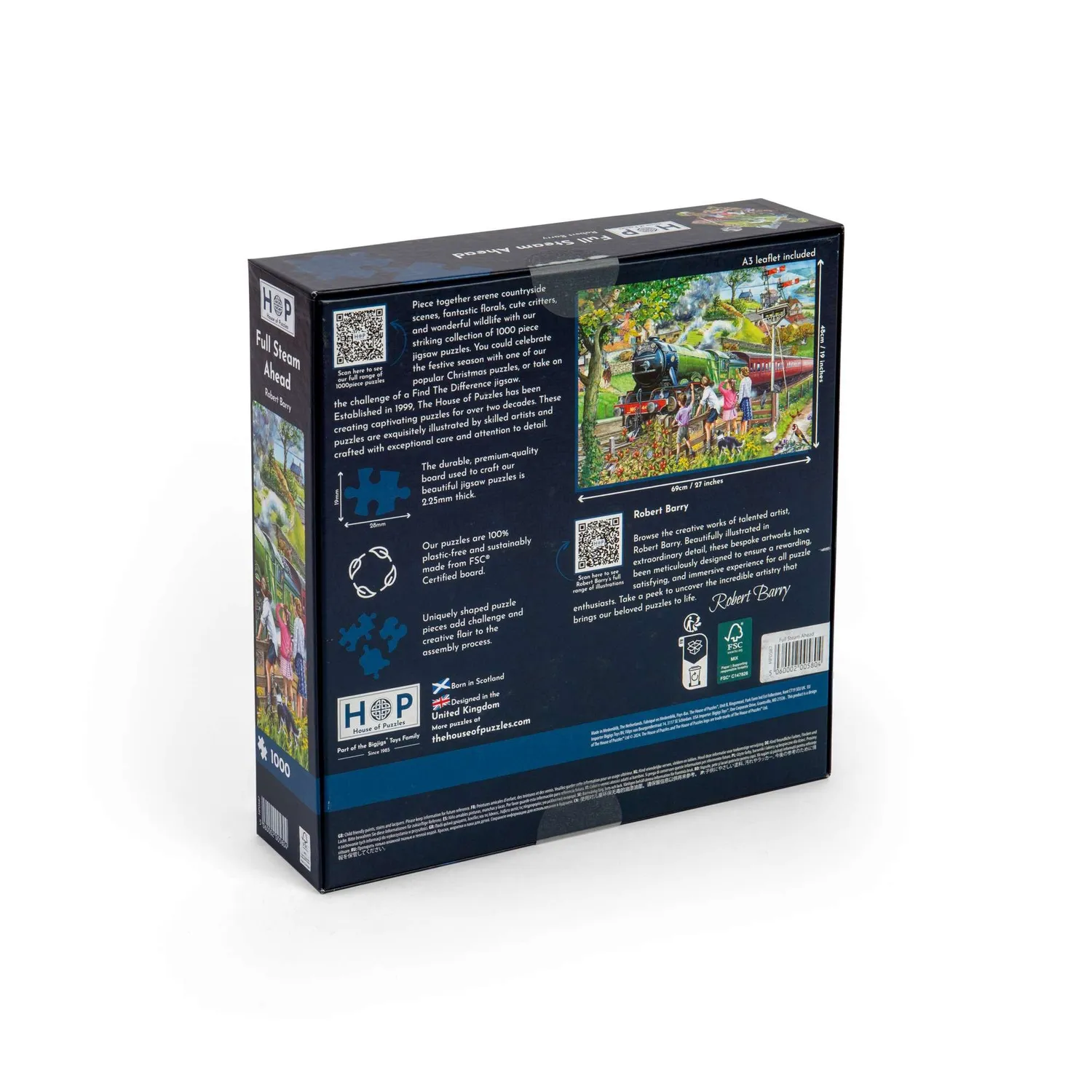 House of Puzzles Full Steam Ahead puslespil 1000 brikker tog