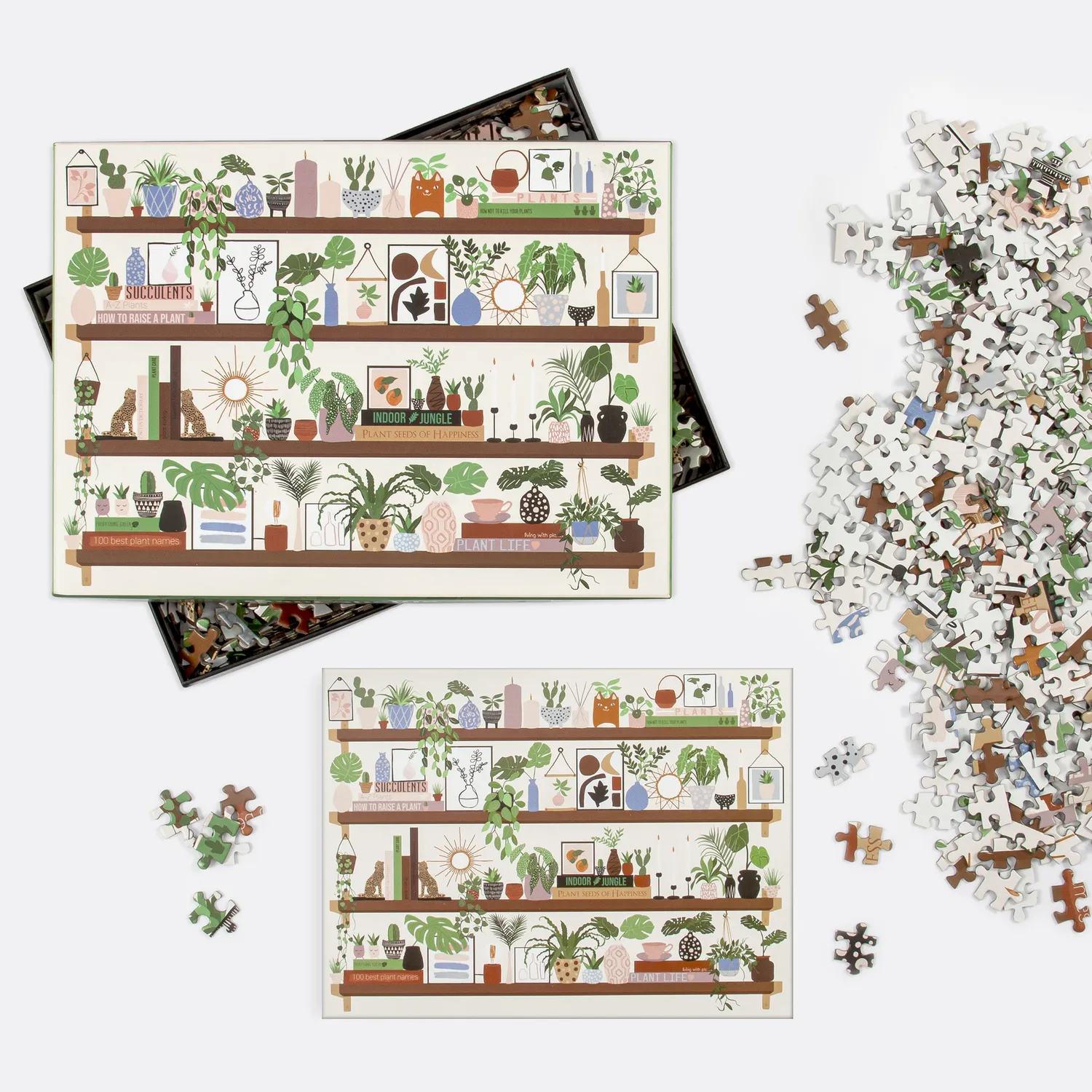 Good Puzzle Co. Plant Shelfie puslespil 1000 brikker planter