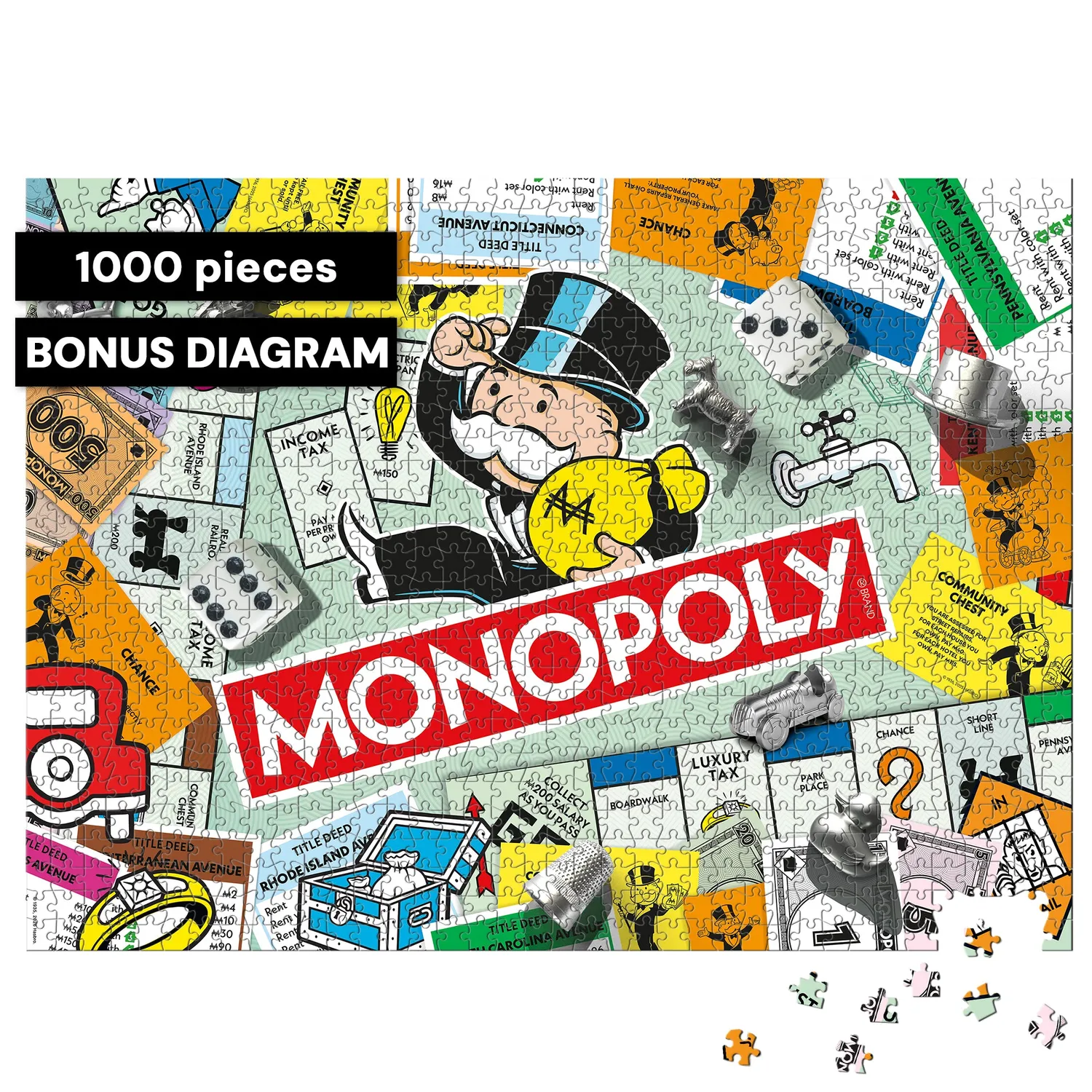 Buffalo Games Monopoly Collage puslespil 1000 brikker spil