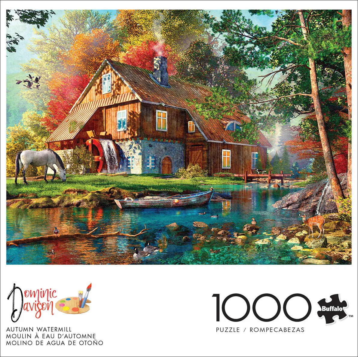 Buffalo Games Country Life Autumn Watermill puslespil 1000 brikker efterår