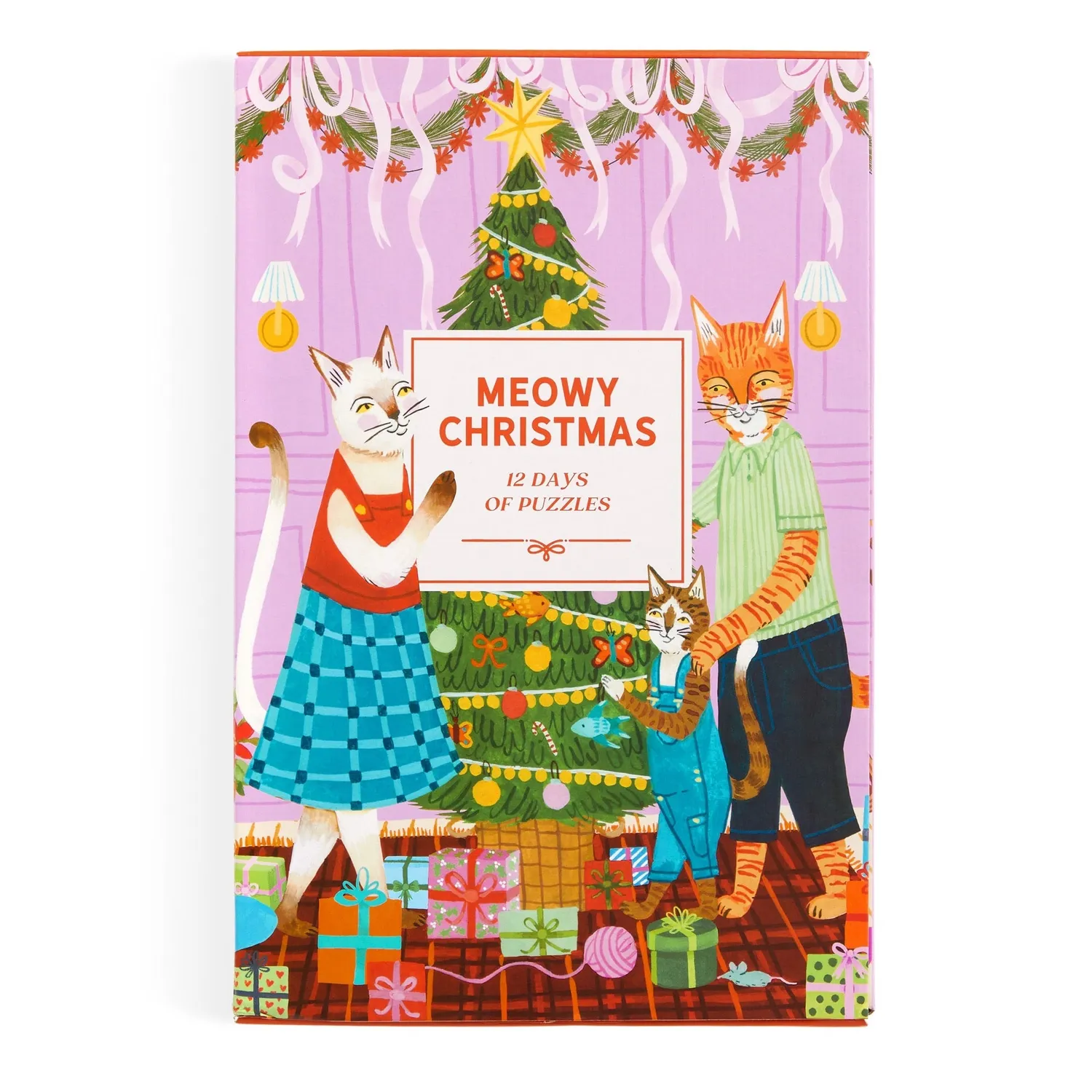 Galison Meowy Christmas 12 Days puslespil 500 brikker katte